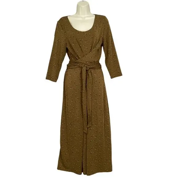 Garnet Hill Dresses Garnet Hill Knit Ballet Wrap Midi Dress